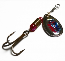 2.5 Gram Spin Lure Red Blue Iridescent. Suit Ultralight Fishing Rod Spin Fishing Lures