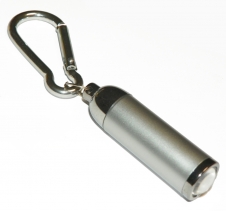 Tiny Silver Pocket Light Torch Adjustable Beam Width LED. Batteries included Tackle Accessories
