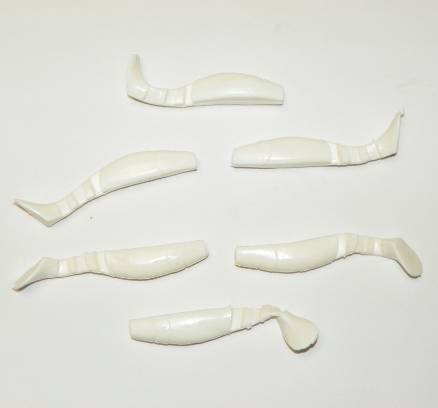 6 x 8cm Soft Plastic Swimbait Lures - White for $4.85 AUD