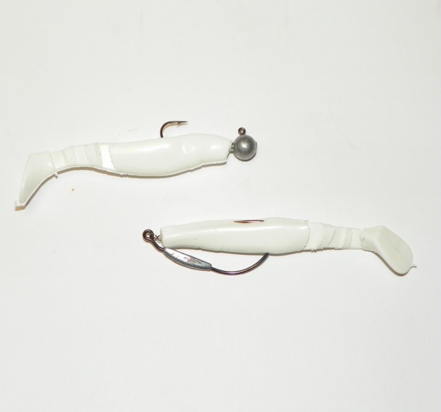 6 x 8cm Soft Plastic Swimbait Lures - White for $4.85 AUD