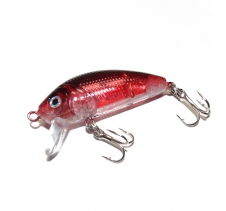 3 Gram Shallow Diving Lure Transparent Red Hard Body Fishing Lures